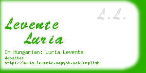 levente luria business card